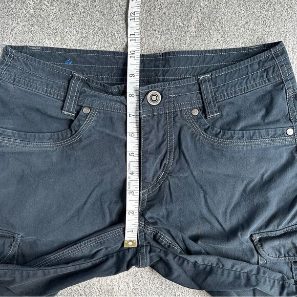 EUC Kuhl Black Free Range Long Shorts 11” inseam UPF 50 Cargo Pockets Size 2 - Picture 12 of 14